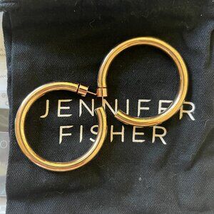 1.5" Jennifer Fisher Rose Gold Natasha Baby Hoops